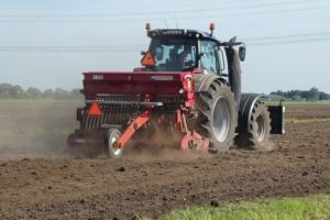 Tractor in the farm