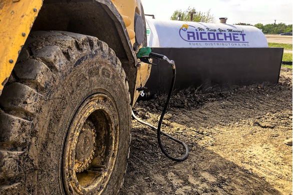 dyed diesel delivered for construction sites